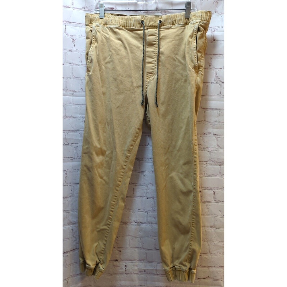 American Eagle Extreme Flex Jogger Pants Mens Large khaki brown WELL USED FLAWED